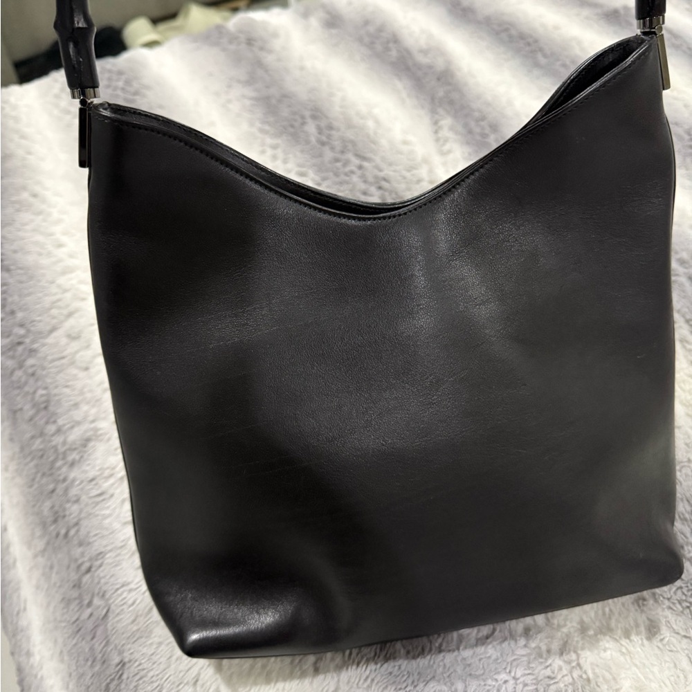 Gucci Black Hobo Bag with Bamboo Handle - Picture 3 of 5